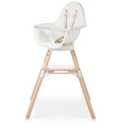 CHILDHOME Kinderstoel Evolu ONE.80° Natuur / Wit 2 In 1 + Ring -Knus En Klein childhome kinderstoel evolu one 80 natuur wit 2 in 1 ring a258827 1