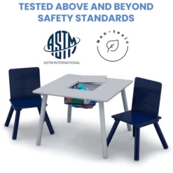 Delta Children Opberg Tafel En Stoelenset (Blauw/Wit) -Knus En Klein delta children opberg tafel en stoelenset blauw wit a332492 2