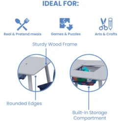 Delta Children Opberg Tafel En Stoelenset (Blauw/Wit) -Knus En Klein delta children opberg tafel en stoelenset blauw wit a332492 4