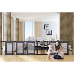 Dreambaby Dream Baby ® Brooklyn 2-in-1 Converta 6 Panels Playpen/Extra Brede Barrier, Grijs/Zwart -Knus En Klein dream baby brooklyn 2 in 1 converta 6 panels playpen extra brede barrier grijs zwart a307050 4