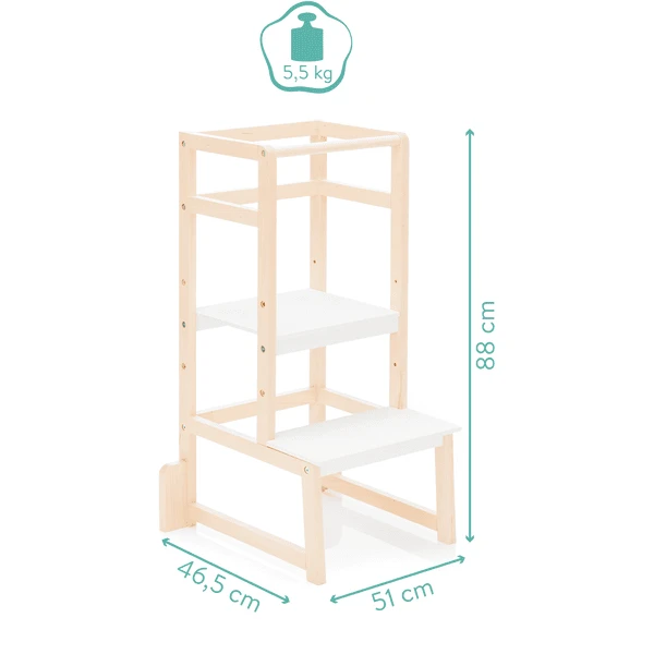 Fillikid Leertoren Hardhout Naturel 5 Fillikid Leertoren Hardhout Naturel - Afbeelding 3