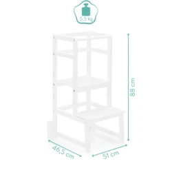 Fillikid Leertoren Hardhout Wit -Knus En Klein fillikid leertoren hardhout wit a317527 2
