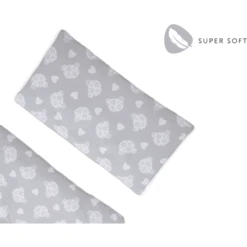 Hauck Kinderstoelkussen Deluxe Teddy Grey -Knus En Klein hauck kinderstoelkussen deluxe teddy grey a255176 3