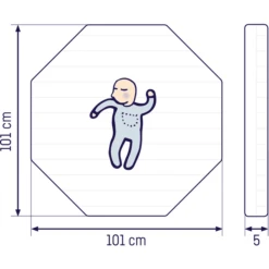 JULIUS ZÖLLNER Boxmatras Activity 8-hoekig 101 X 101 Cm -Knus En Klein julius zoellner boxmatras activity 8 hoekig 101 x 101 cm a238940 4