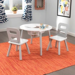 KidKraft® Ronde Tafel Met 2 Stoelen -Knus En Klein kidkraft ronde tafel met 2 stoelen a220357 2