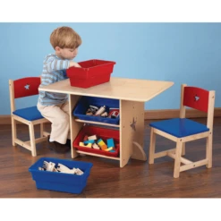 KidKraft® Tafel En 2 Stoelen Met Sterren -Knus En Klein kidkraft tafel en 2 stoelen met sterren a220364 2