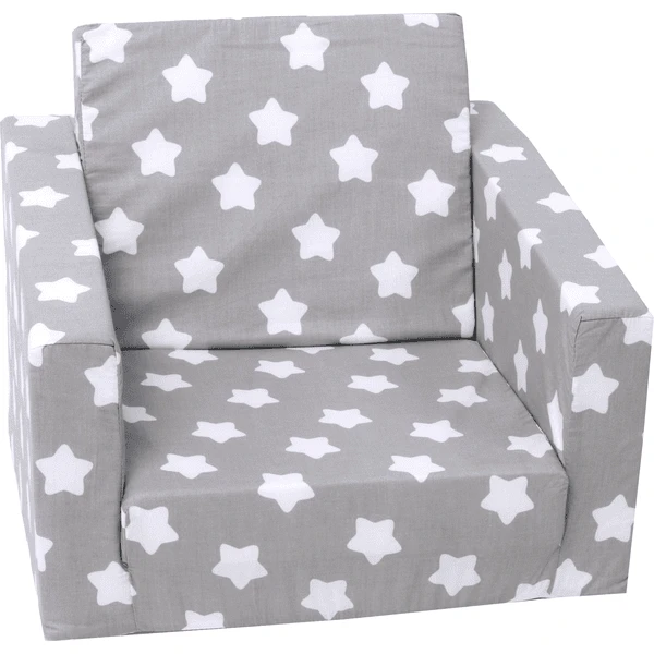Knorr® Toys Single Sofa - "Grey White Stars 3 Knorr® Toys Single Sofa - "Grey White Stars