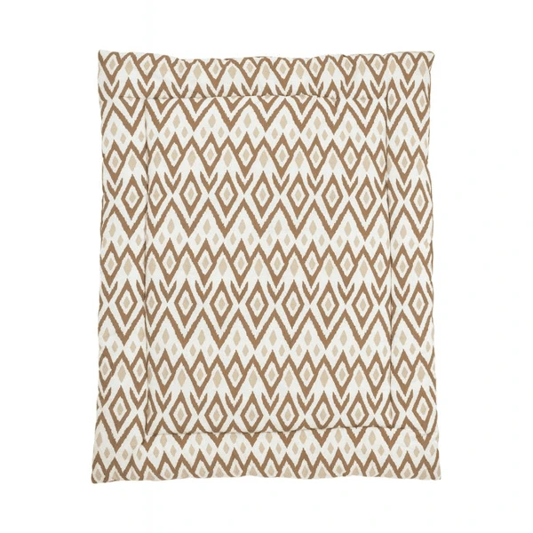 Meyco Boxkleed Ikat Sand / Uni Toffee 6 Meyco Boxkleed Ikat Sand / Uni Toffee - Afbeelding 4