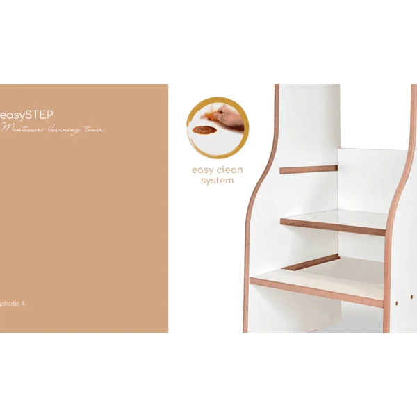 Mumy™ Leertoren EasySTEP Wit / Natuur 6 Mumy™ Leertoren EasySTEP Wit / Natuur - Afbeelding 4