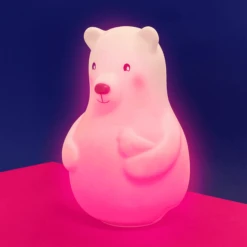 Pabobo Lumi Color - "Kameleon" Beer Slaapmiddel / Nachtlampje -Knus En Klein pabobo lumi color kameleon beer slaapmiddel nachtlampje a368154 3