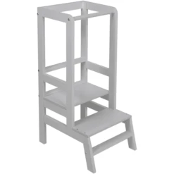 Polini Kids Learning Tower Stap Grijs -Knus En Klein polini kids learning tower stap grijs a399699 3
