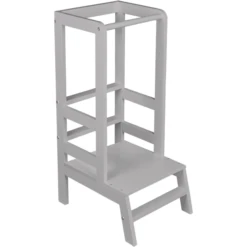 Polini Kids Learning Tower Stap Grijs -Knus En Klein polini kids learning tower stap grijs a399699 4