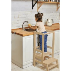 Polini Kids Learning Tower Stap Natuur -Knus En Klein polini kids learning tower stap natuur a399697 1