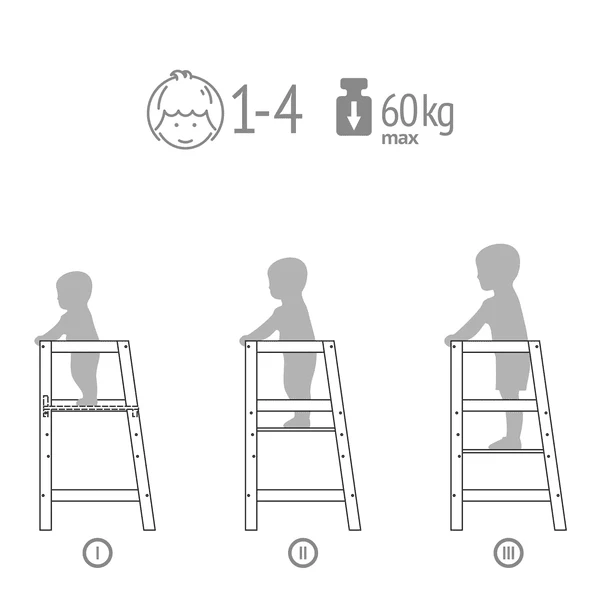 Polini Kids Leertoren Sky Grijs 5 Polini Kids Leertoren Sky Grijs - Afbeelding 3