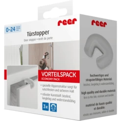 Reer Deurstopper Voordeelverpakking Transparant -Knus En Klein reer deurstopper voordeelverpakking transparant a354239 3