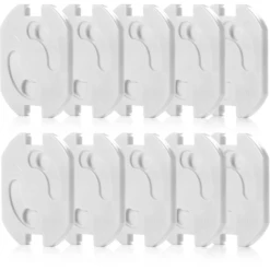 Reer Zelfklevende Contactdoosbeschermer, 10 Stuks Wit