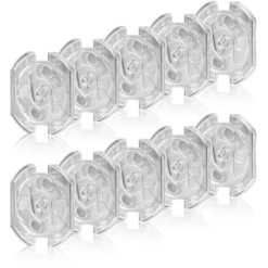 Reer Zelfklevende Stopcontact Beschermer, 10 Stuks Transparant