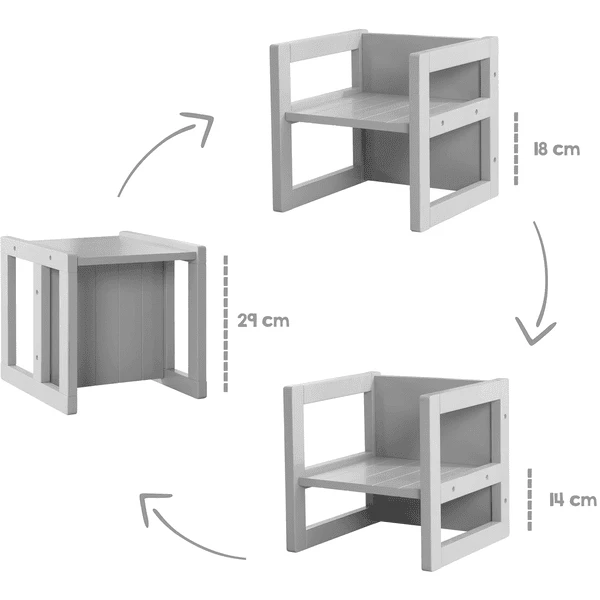 Roba Hocker Grijs 4 Roba Hocker Grijs - Afbeelding 2