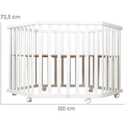 Roba Kinderbox 6-hoekig Wit Style Zilvergrijze Sterren -Knus En Klein roba kinderbox 6 hoekig wit style zilvergrijze sterren a315574 2