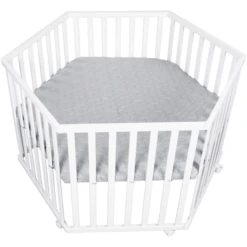 Roba Kinderbox 6-hoekig Wit Style Zilvergrijze Sterren -Knus En Klein roba kinderbox 6 hoekig wit style zilvergrijze sterren a315574 4