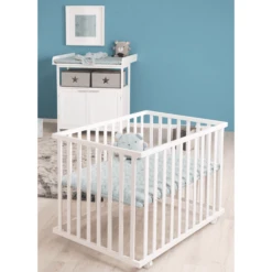 Roba Kinderbox 75 X 100 Cm Wit Style Frosty Green Sterren -Knus En Klein roba kinderbox 75 x 100 cm wit style frosty green sterren a315530 1