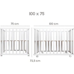 Roba Kinderbox 75 X 100 Cm Wit Style Zilvergrijze Sterren -Knus En Klein roba kinderbox 75 x 100 cm wit style zilvergrijze sterren a315570 2