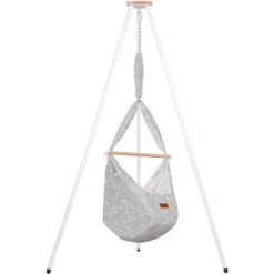 SCHMUSEWOLKE Baby Veren Wieg Dream Vanger WarmGrijs Met Tipi Wit