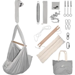 SCHMUSEWOLKE Babywieg Met Springveer Clouds BabyBlauw -Knus En Klein schmusewolke babywieg met springveer clouds babyblauw a371428 3