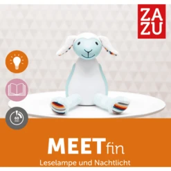 Zazu ™ Vin - Nachtlampje / Leeslampje Blauw -Knus En Klein zazu vin nachtlampje leeslampje blauw a298261 3