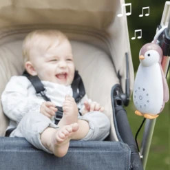 ZAZU ZOE - The Penguin Bluetooth Music Box Met Night Light Grey -Knus En Klein zazu zoe the penguin bluetooth music box met night light grey a196331 3